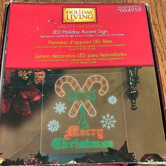 Merry Christmas LED light-up Accent Sign - Picture 2 of 3